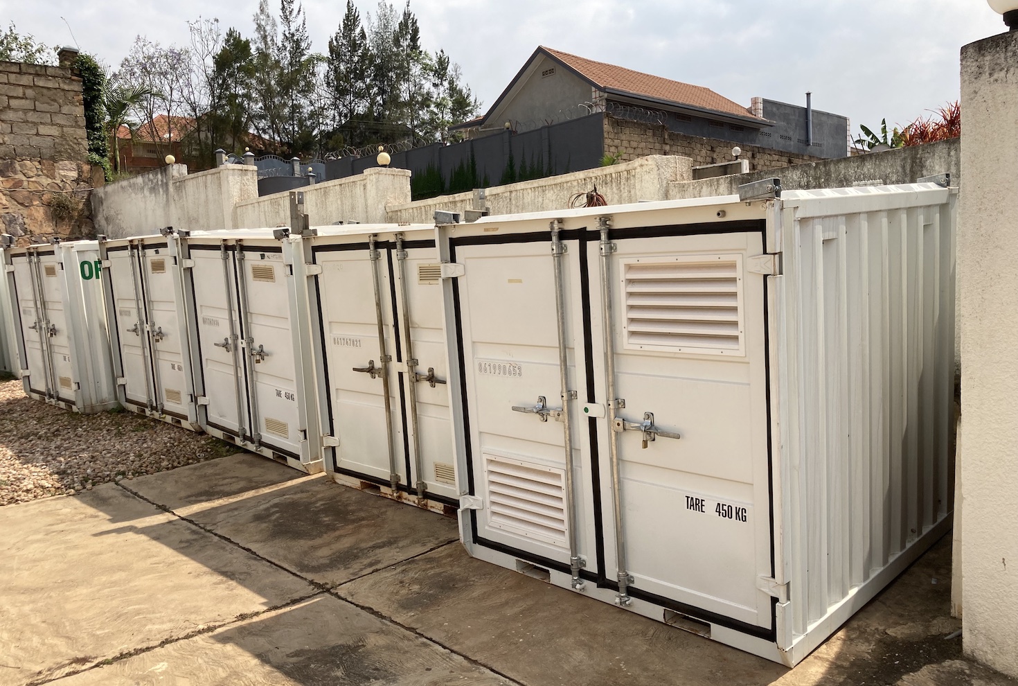 OffGridBoxes (“Boxes”) ready for deployment at the Rwandan headquarters.