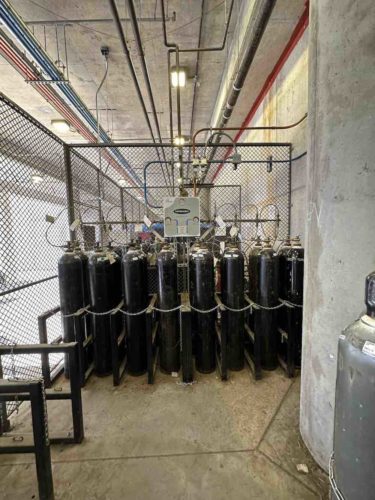 Figure 3: Exterior storage with central supply for nitrogen. Courtesy: Dewberry