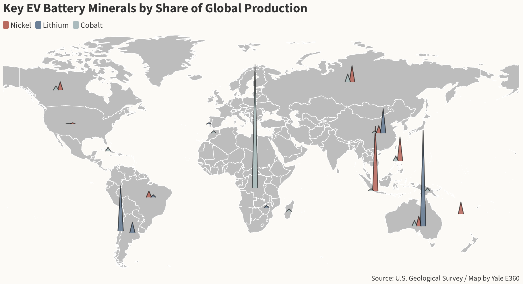 key ev battery minerals