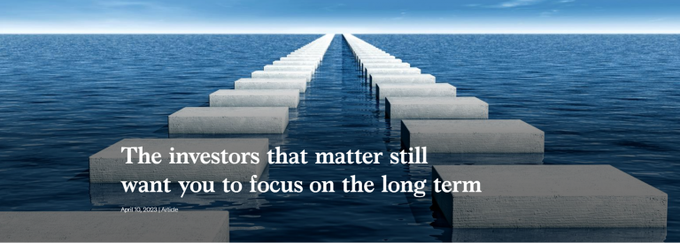 The investors that matter still want you to focus on the long term