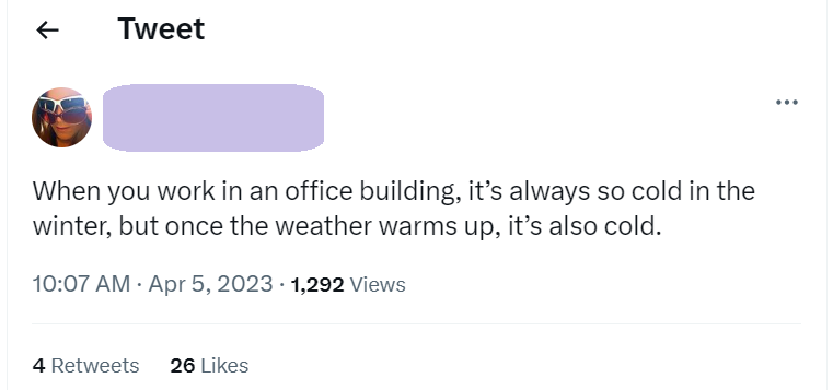 18 Funny Tweets About Freezing Office Temperatures In Summer