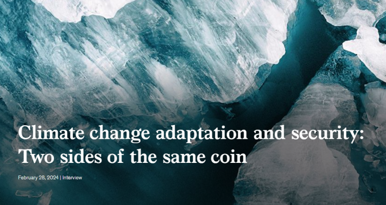 Climate change adaptation and security: Two sides of the same coin