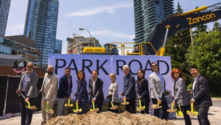 Construction begins on flatiron condo Park Road