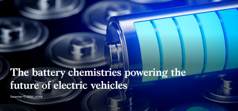 The battery chemistries powering the future of electric vehicles