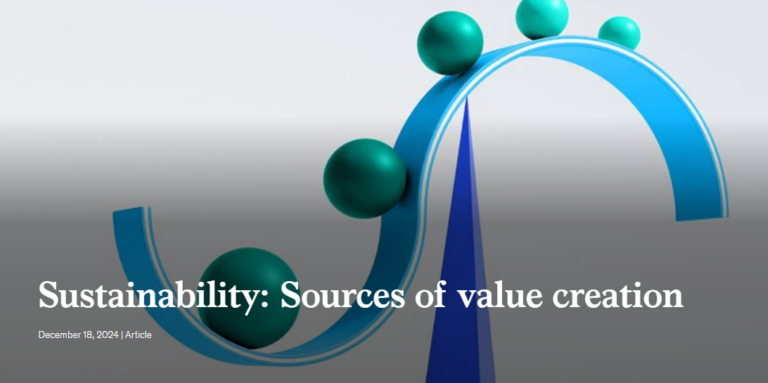 Sustainability: Sources of value creation