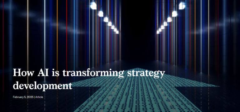 How AI is transforming strategy development
