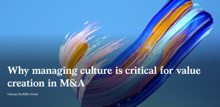 Why managing culture is critical for value creation in M&A